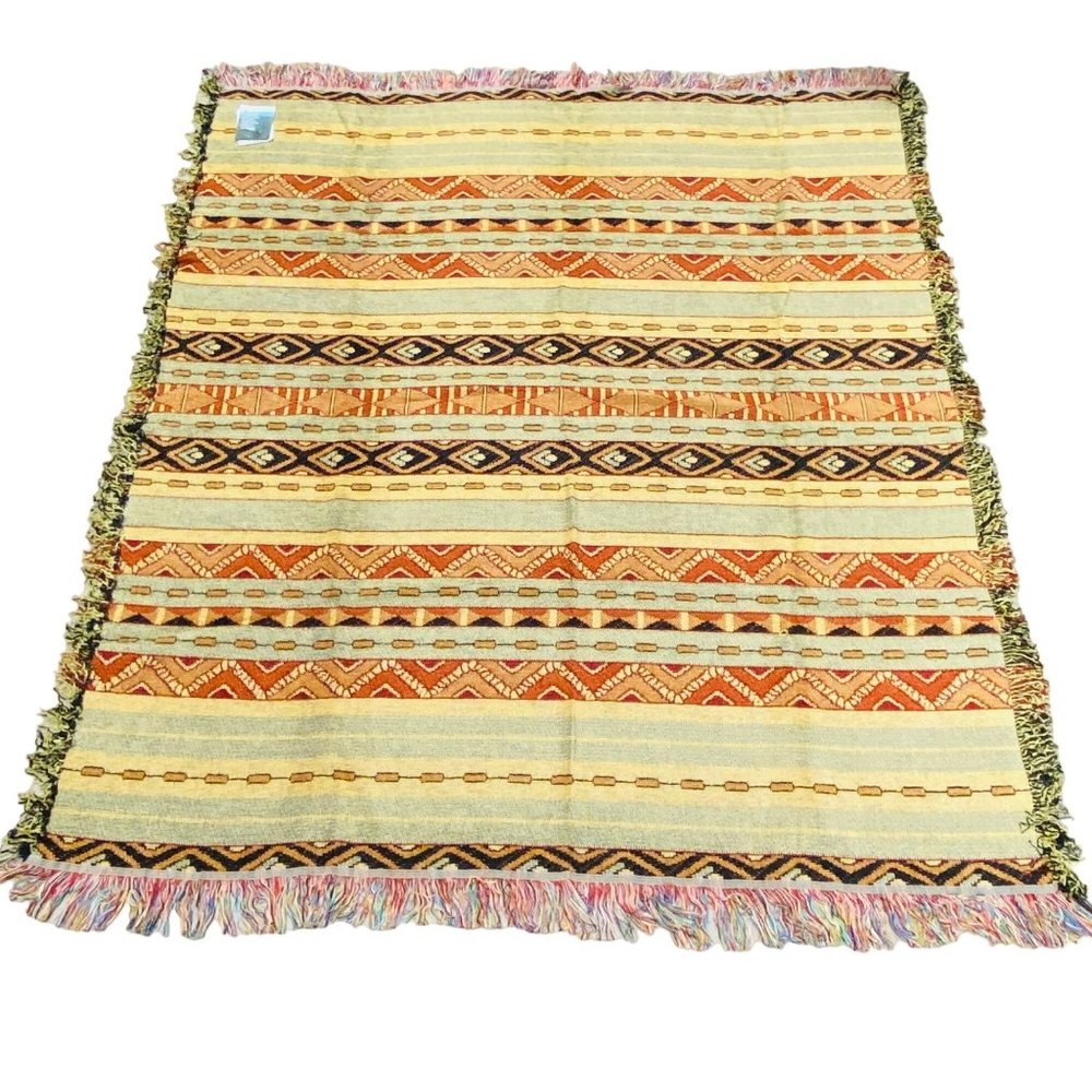 Sahara North Africa Culture People and Artwork Inspired Tapestry Afghan Throw